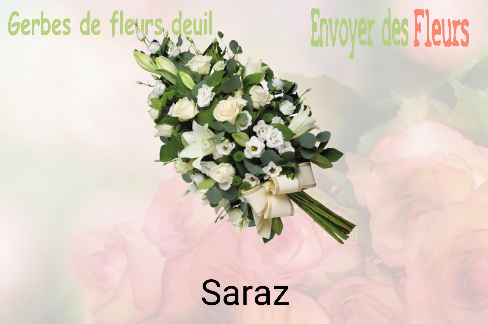Gerbe de fleurs de deuil livrée à Saraz